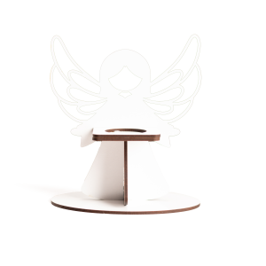 ANJO MDF BRANCO COM SUPORTE PARA VELA