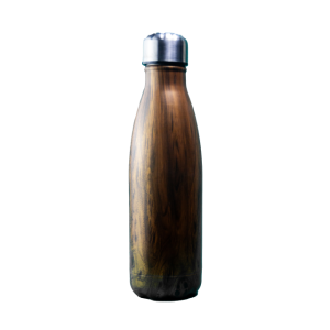 GARRAFA TÉRMICA 500ML (AMADEIRADO  ESCURO)