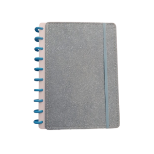 CADERNO INTELIGENTE GRANDE GLITTER AZUL PERSONALIZADO