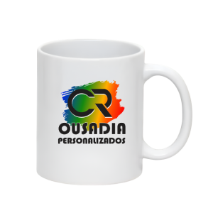 CANECA DE PORCELANA BRANCA 325ML PERSONALIZADA