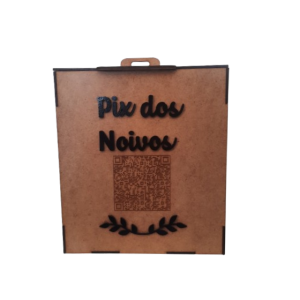 CAIXA MDF URNA MDF CRU ( CASAMENTO C/ QR CODE)