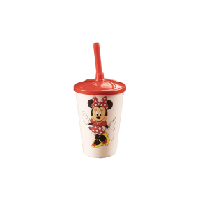 COPO TWISTER 300 ML COM TAMPA E CANUDO VERMELHO