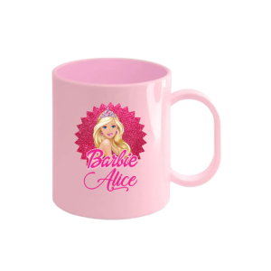 CANECA DE POLÍMERO ROSA BEBÊ 325ML PERSONALIZADA