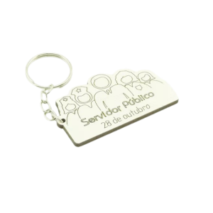CHAVEIRO MDF BRANCO 5CM C/ GRAVAÇÃO A LASER