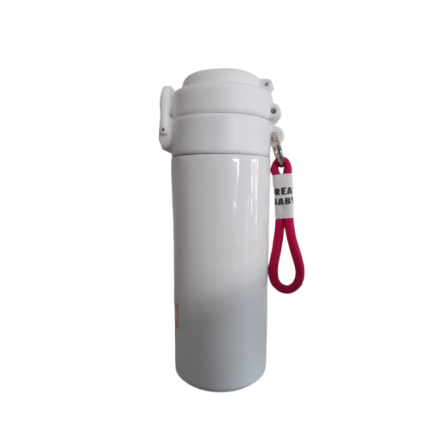 GARRAFA PUNCH BRANCA C/ ROSA CLARO 420ML - Imagem 2