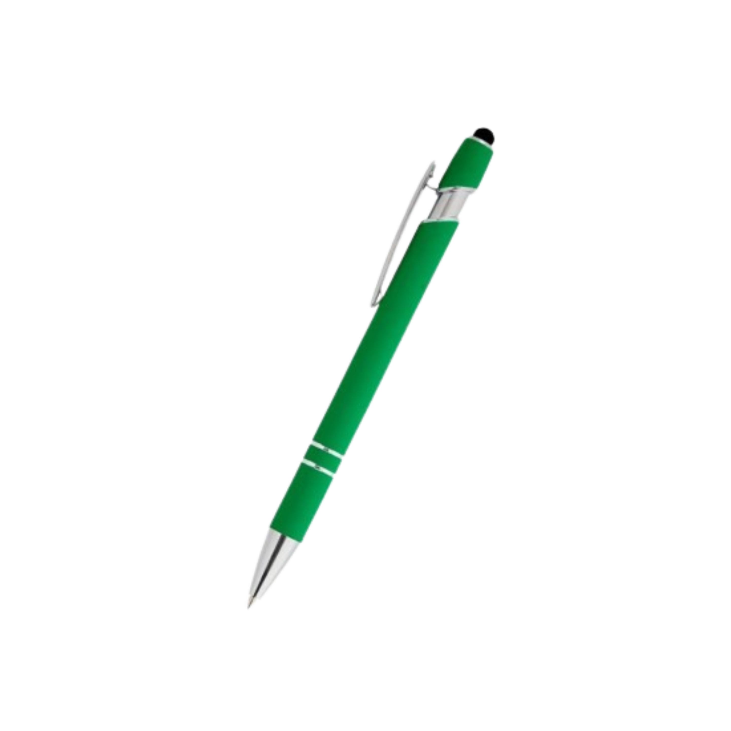 CANETA METAL C/ TOUCH VERDE CLARO E DETALHES PRATA (CX ACRÍLICO) - Imagem 2